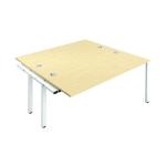 Jemini 2 Person Extension Bench Desk 1400x1600x730mm Maple/White KF809005 KF809005