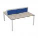 Jemini 2 Person Bench Desk 1400x1600x730mm Grey Oak/White KF809036 KF809036