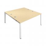 Jemini 2 Person Bench Desk 1400x1600x730mm MapleWhite KF809067 KF809067