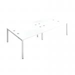 Jemini 4 Person Bench Desk 2800x1600x730mm WhiteWhite KF809111 KF809111