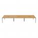 Jemini 6 Person Bench Desk 4200x1600x730mm BeechWhite KF809142 KF809142