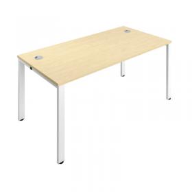 Jemini 1 Person Bench Desk 1600x800x730mm MapleWhite KF809241 KF809241