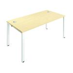 Jemini 1 Person Bench Desk 1600x800x730mm Maple/White KF809241 KF809241
