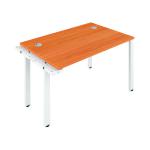 Jemini 1 Person Extension Bench Desk 1600x800x730mm Beech/White KF809265 KF809265