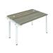 Jemini 1 Person Extension Bench Desk 1600x800x730mm Grey Oak KF809272