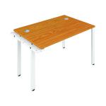 Jemini 1 Person Extension Bench Desk 1600x800x730mm Nova Oak/White KF809289 KF809289