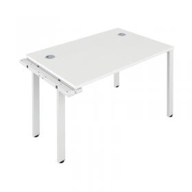 Jemini 1 Person Extension Bench Desk 1600x800x730mm White/White KF809296 KF809296