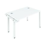 Jemini 1 Person Extension Bench Desk 1600x800x730mm White/White KF809296 KF809296