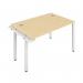 Jemini 1 Person Extension Bench Desk 1600x800x730mm Maple/White KF809302 KF809302