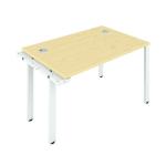 Jemini 1 Person Extension Bench Desk 1600x800x730mm Maple/White KF809302 KF809302