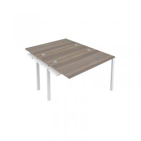 VOW Jemini 2 Person Extension Bench Desk 1600x1600x730mm Grey Oak KF809333 KF809333