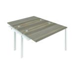 Jemini 2 Person Extension Bench Desk 1600x1600x730mm Grey Oak KF809333 KF809333