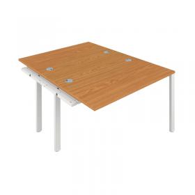 VOW Jemini 2 Person Extension Bench Desk 1600x1600x730mm Nova Oak KF809340 KF809340