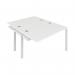 Jemini 2 Person Extension Bench Desk 1600x1600x730mm WhiteWhite KF809357 KF809357