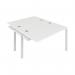 Jemini 2 Person Extension Bench Desk 1600x1600x730mm WhiteWhite KF809357 KF809357
