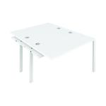Jemini 2 Person Extension Bench Desk 1600x1600x730mm White/White KF809357 KF809357