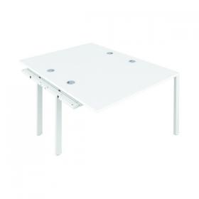 Jemini 2 Person Extension Bench Desk 1600x1600x730mm White/White KF809357 KF809357