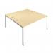 Jemini 2 Person Bench Desk 3200x1600x730mm MapleWhite KF809425 KF809425