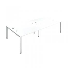VOW Jemini 4 Person Bench Desk 3200x1600x730mm WhiteWhite KF809470 KF809470