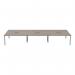 Jemini 6 Person Bench Desk 4800x1600x730mm Grey OakWhite KF809517 KF809517