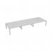 Jemini 6 Person Bench Desk 4800x1600x730mm White/White KF809531 KF809531