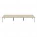 Jemini 6 Person Bench Desk 4800x1600x730mm MapleWhite KF809548 KF809548