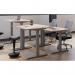 Jemini SitStand Desk with Cable Ports 1200x800x630-1290mm BeechSilver KF809685 KF809685