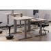 Jemini Sit/Stand Desk with Cable Ports 1200x800x630-1290mm Maple/Silver KF809715 KF809715