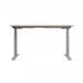 Jemini Sit/Stand Desk with Cable Ports 1200x800x630-1290mm Maple/Silver KF809715 KF809715