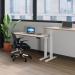 Jemini SitStand Desk with Cable Ports 1200x800x630-1290mm Nova OakSilver KF809722 KF809722