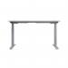 Jemini Sit/Stand Desk with Cable Ports 1200x800x630-1290mm White/Silver KF809739 KF809739