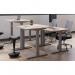 Jemini SitStand Desk with Cable Ports 1200x800x630-1290mm WhiteSilver KF809739 KF809739