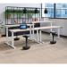 Jemini SitStand Desk with Cable Ports 1200x800x630-1290mm WhiteSilver KF809739 KF809739