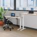 Jemini Sit/Stand Desk with Cable Ports 1200x800x630-1290mm Beech/White KF809746 KF809746