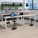 Jemini SitStand Desk with Cable Ports 1200x800x630-1290mm BeechWhite KF809746 KF809746