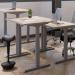 Jemini SitStand Desk with Cable Ports 1200x800x630-1290mm BeechWhite KF809746 KF809746