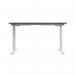 Jemini SitStand Desk with Cable Ports 1200x800x630-1290mm Dark WalnutWhite KF809753 KF809753