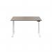 Jemini Sit/Stand Desk with Cable Ports 1200x800x630-1290mm Grey Oak/White KF809760 KF809760