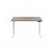 Jemini SitStand Desk with Cable Ports 1200x800x630-1290mm Grey OakWhite KF809760 KF809760