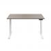 Jemini Sit/Stand Desk with Cable Ports 1200x800x630-1290mm Grey Oak/White KF809760 KF809760