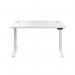 Jemini Sit/Stand Desk with Cable Ports 1200x800x630-1290mm White/White KF809791 KF809791