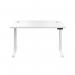 Jemini Sit/Stand Desk with Cable Ports 1200x800x630-1290mm White/White KF809791 KF809791