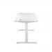 Jemini Sit/Stand Desk with Cable Ports 1200x800x630-1290mm White/White KF809791 KF809791