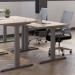 Jemini SitStand Desk with Cable Ports 1400x800x630-1290mm BeechWhite KF809869 KF809869