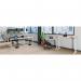 Jemini SitStand Desk with Cable Ports 1400x800x630-1290mm WhiteWhite KF809913 KF809913