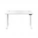 Jemini Sit/Stand Desk with Cable Ports 1600x800x630-1290mm White/White KF810032 KF810032