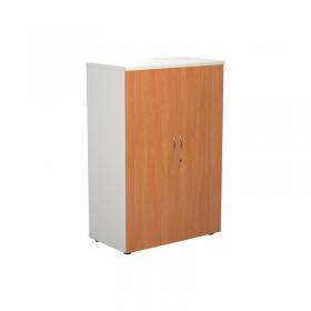 Jemini Wooden Cupboard 800x450x1200mm White/Beech KF810285 KF810285