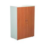 Jemini Wooden Cupboard 800x450x1200mm White/Beech KF810285 KF810285