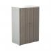 Jemini Wooden Cupboard 800x450x1200mm White/Grey Oak KF810308 KF810308