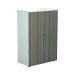 Jemini Wooden Cupboard 800x450x1600mm White/Grey Oak KF810476